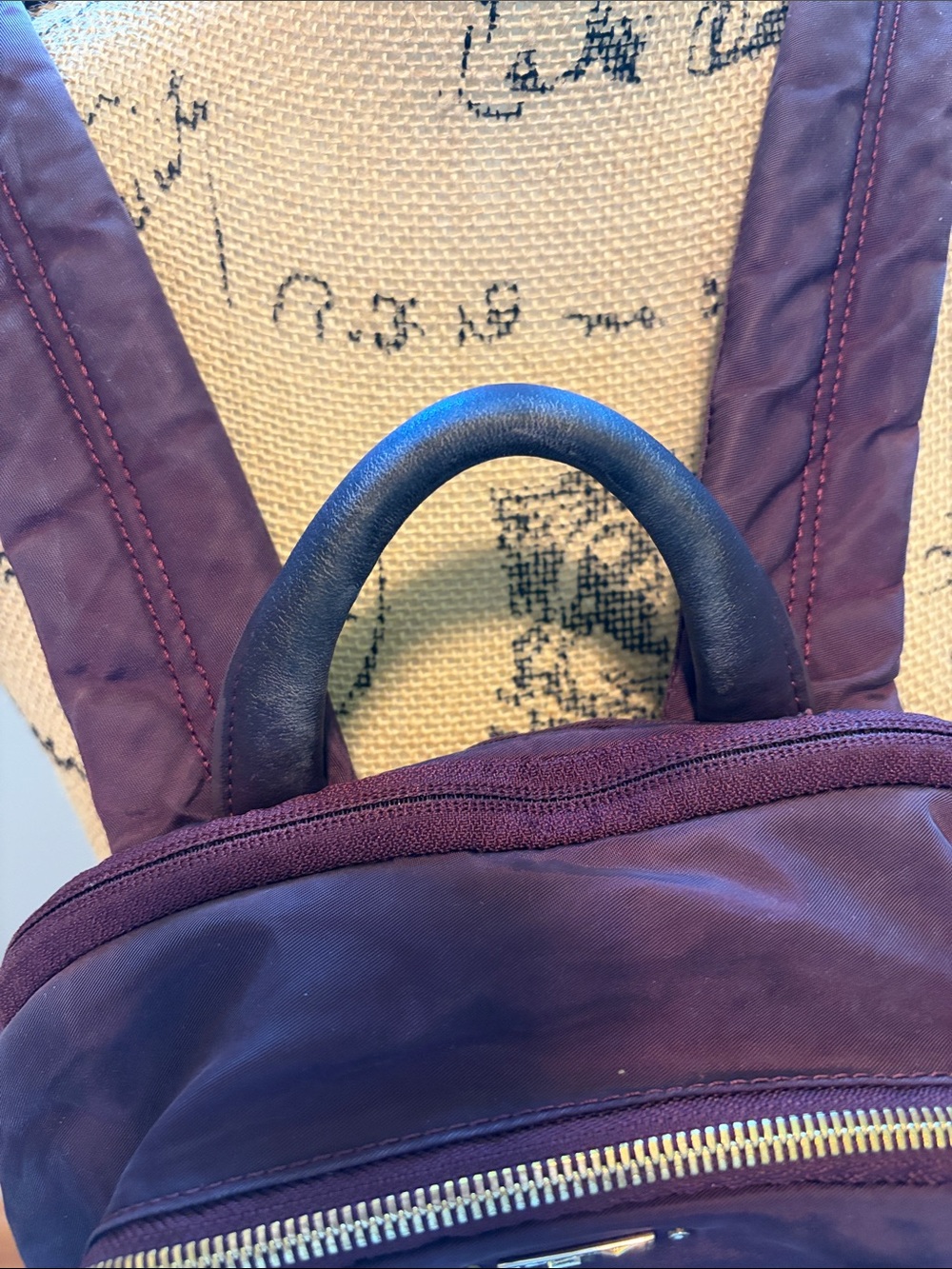 Tumi Mini Backpack Eggplant Purple FLAW - Picture 4 of 10